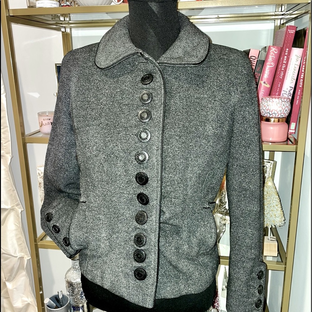 MABLEY & CAREW🪞sz 2 4 vintage Paul Parnes coat like new chic buttons! Pockets!